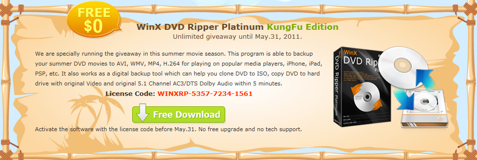 winx dvd ripper platinum license code free